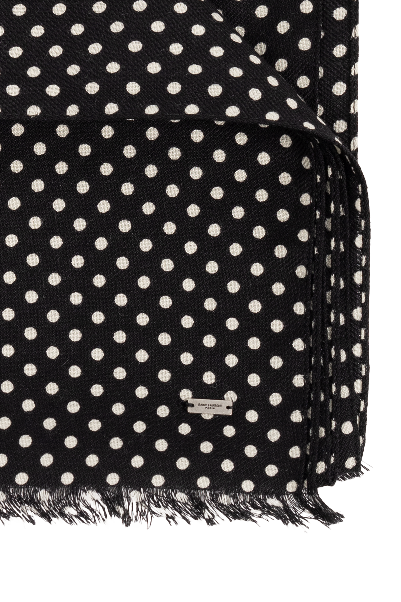 saint laurent surf shorts - Black Scarf with dotted pattern